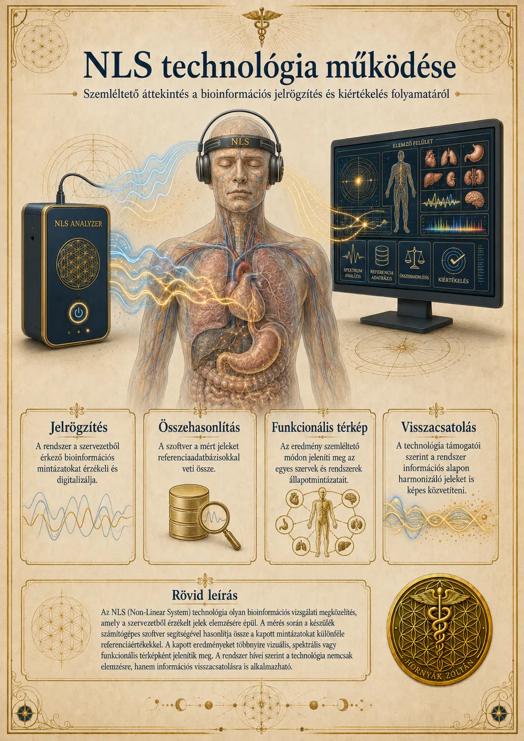 Az NLS technológia működését bemutató infografika.